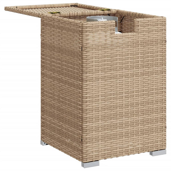 Propan Tank Verstecktisch Beige Poly Rattan