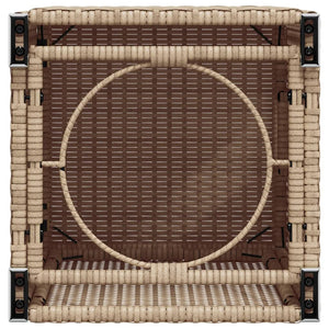 Propan Tank Verstecktisch Beige Poly Rattan