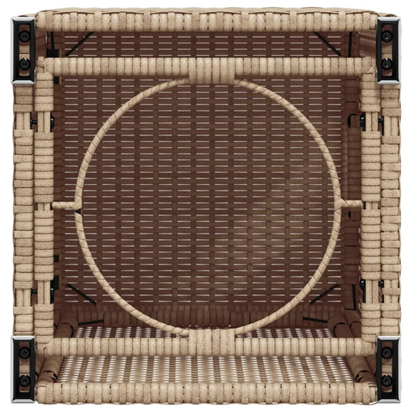 Propan Tank Verstecktisch Beige Poly Rattan