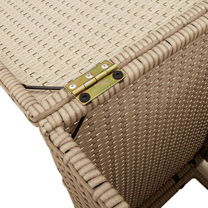 Propan Tank Verstecktisch Beige Poly Rattan