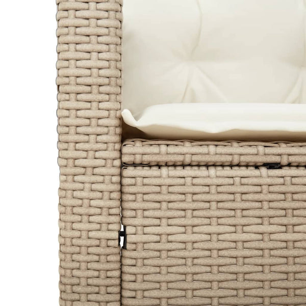 3-tlg. Bistro-Set Beige Poly Rattan Akazienholz