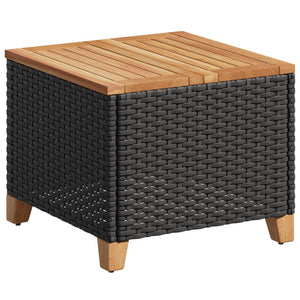 Schwarzer Gartentisch 45x45 cm Akazienholz