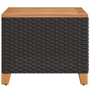 Schwarzer Gartentisch 45x45 cm Akazienholz