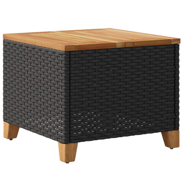 Schwarzer Gartentisch 45x45 cm Akazienholz