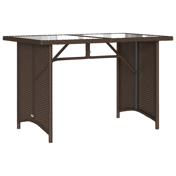 2-tlg. Garten Essgruppe Braun Poly Rattan