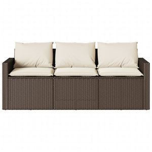 2-tlg. Garten Essgruppe Braun Poly Rattan