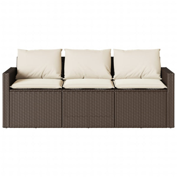 2-tlg. Garten Essgruppe Braun Poly Rattan