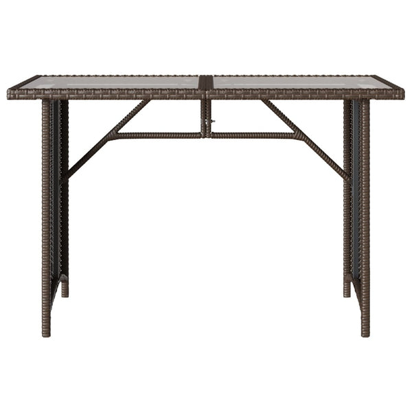 2-tlg. Garten Essgruppe Braun Poly Rattan