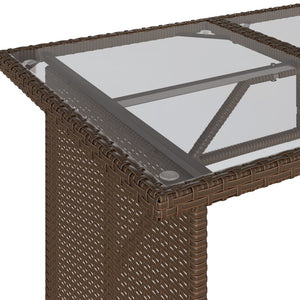 2-tlg. Garten Essgruppe Braun Poly Rattan