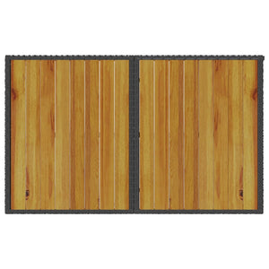 2-tlg. Garten Essgruppe Schwarz Poly Rattan