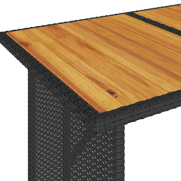 2-tlg. Garten Essgruppe Schwarz Poly Rattan