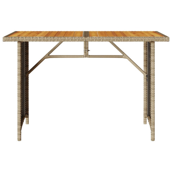 2-tlg. Garten Essgruppe Beige Poly Rattan