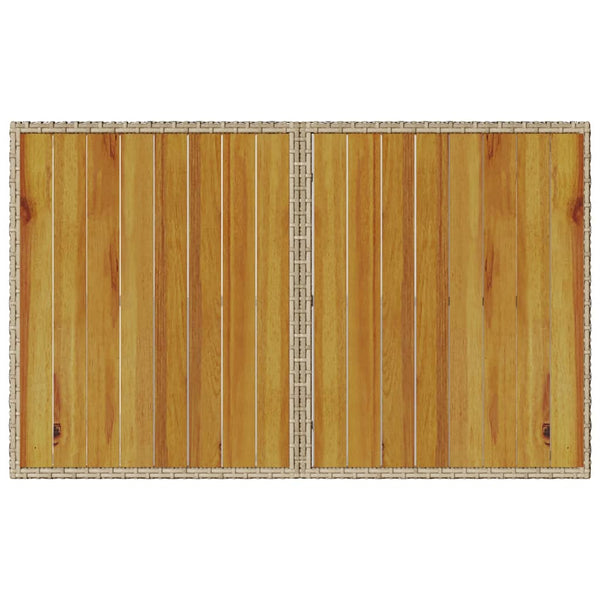 2-tlg. Garten Essgruppe Beige Poly Rattan
