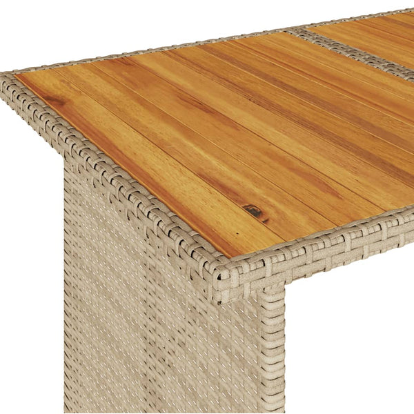2-tlg. Garten Essgruppe Beige Poly Rattan