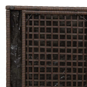Poly Rattan Kissenbox Braun 50x50x50cm