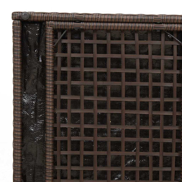 Poly Rattan Kissenbox Braun 50x50x50cm