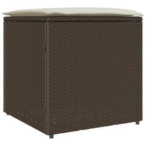 Poly Rattan Kissenbox Braun 50x50x50cm