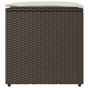Poly Rattan Kissenbox Braun 50x50x50cm