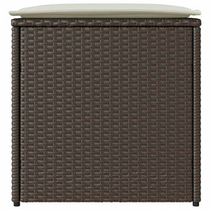 Poly Rattan Kissenbox Braun 50x50x50cm