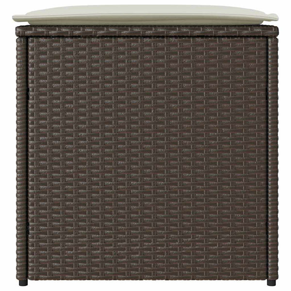 Poly Rattan Kissenbox Braun 50x50x50cm