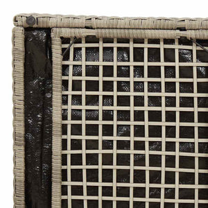 Hellgraue Kissenbox mit Stauraum