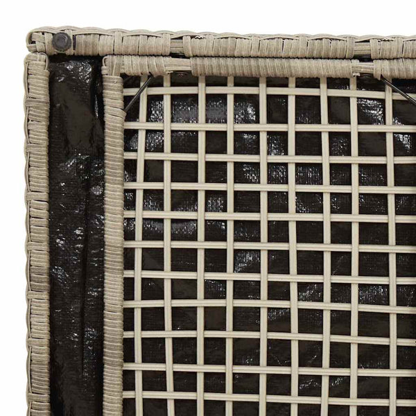 Hellgraue Kissenbox mit Stauraum