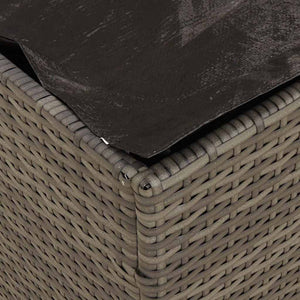 Poly Rattan Kissenbox Grau 50x50x50cm