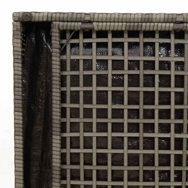 Poly Rattan Kissenbox Grau 50x50x50cm