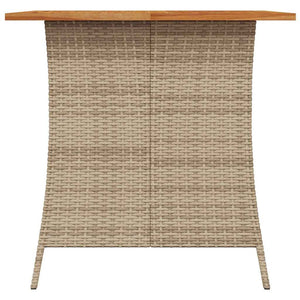 5-tlg. Garten-Essgruppe mit Kissen Beige Poly Rattan
