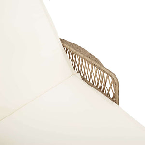 Sonnenliege 3er Set Beige Cremeweiß