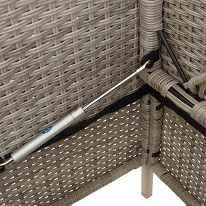 vidaXL Banc de jardin avec coussins Gris clair résine tressée