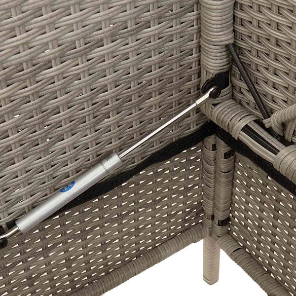 vidaXL Banc de jardin avec coussins Gris clair résine tressée