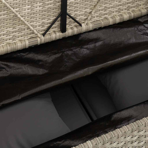 vidaXL Banc de jardin avec coussins Gris clair résine tressée