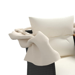 Gartensofa 2-Sitzer mit Dach & Hockern