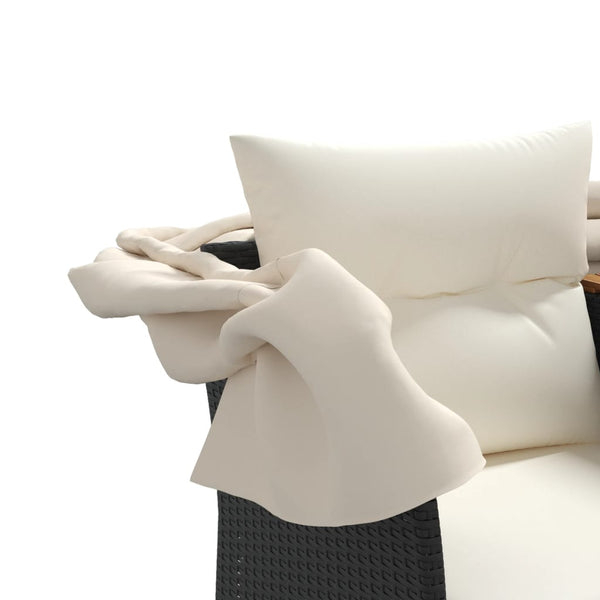 Gartensofa 2-Sitzer mit Dach & Hockern