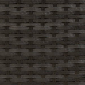 2-Sitzer Gartensofa mit Hockern, Schwarz