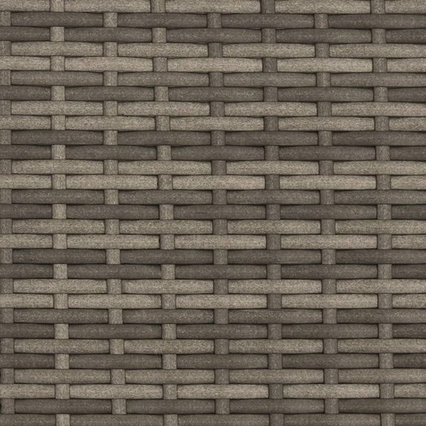 Gartensofa 2-Sitzer mit Hockern Grau Rattan