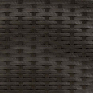 Doppel Sonnenliege mit Dach Schwarz Poly Rattan