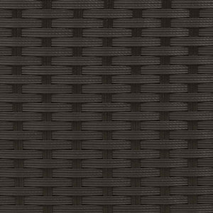Doppel Sonnenliege mit Dach Schwarz Poly Rattan