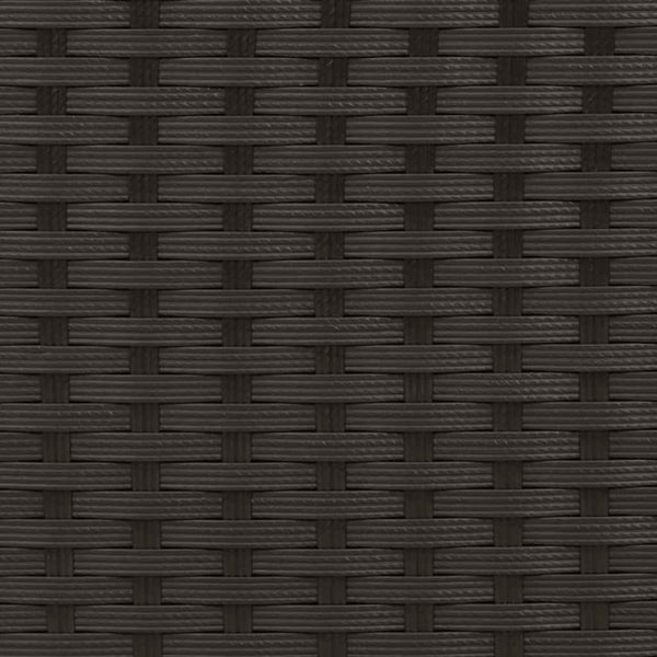 Doppel Sonnenliege mit Dach Schwarz Poly Rattan