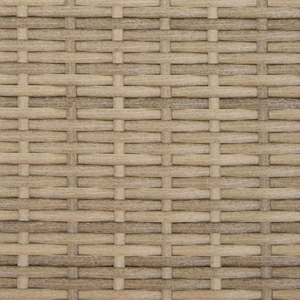 Doppel Sonnenliege mit Dach Beige Poly Rattan
