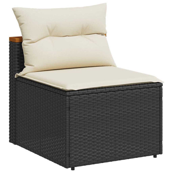 Gartensofas ohne Armlehne mit Kissen, 2er Set