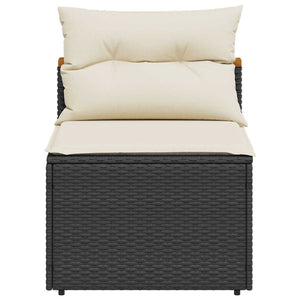 Gartensofas ohne Armlehne mit Kissen, 2er Set