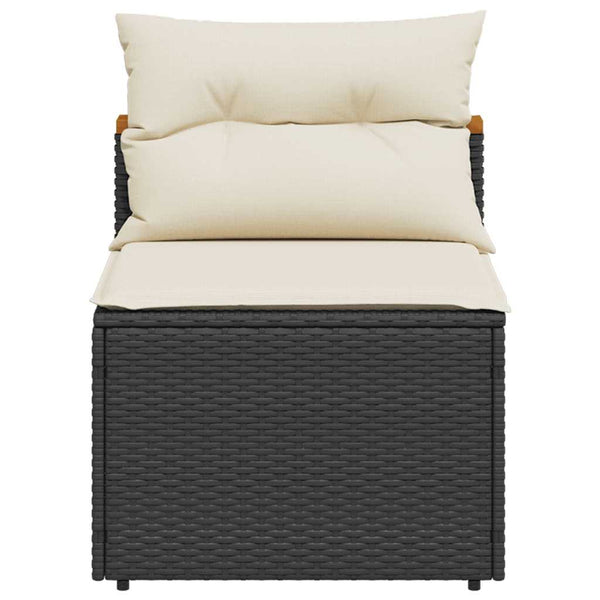 Gartensofas ohne Armlehne mit Kissen, 2er Set