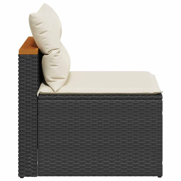 Gartensofas ohne Armlehne mit Kissen, 2er Set