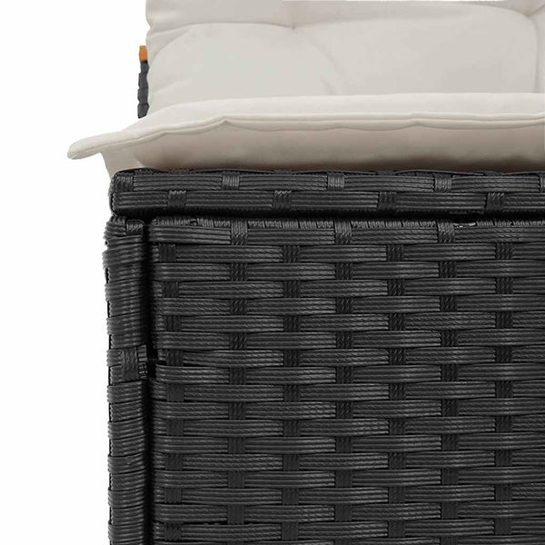 Gartensofas ohne Armlehne mit Kissen, 2er Set