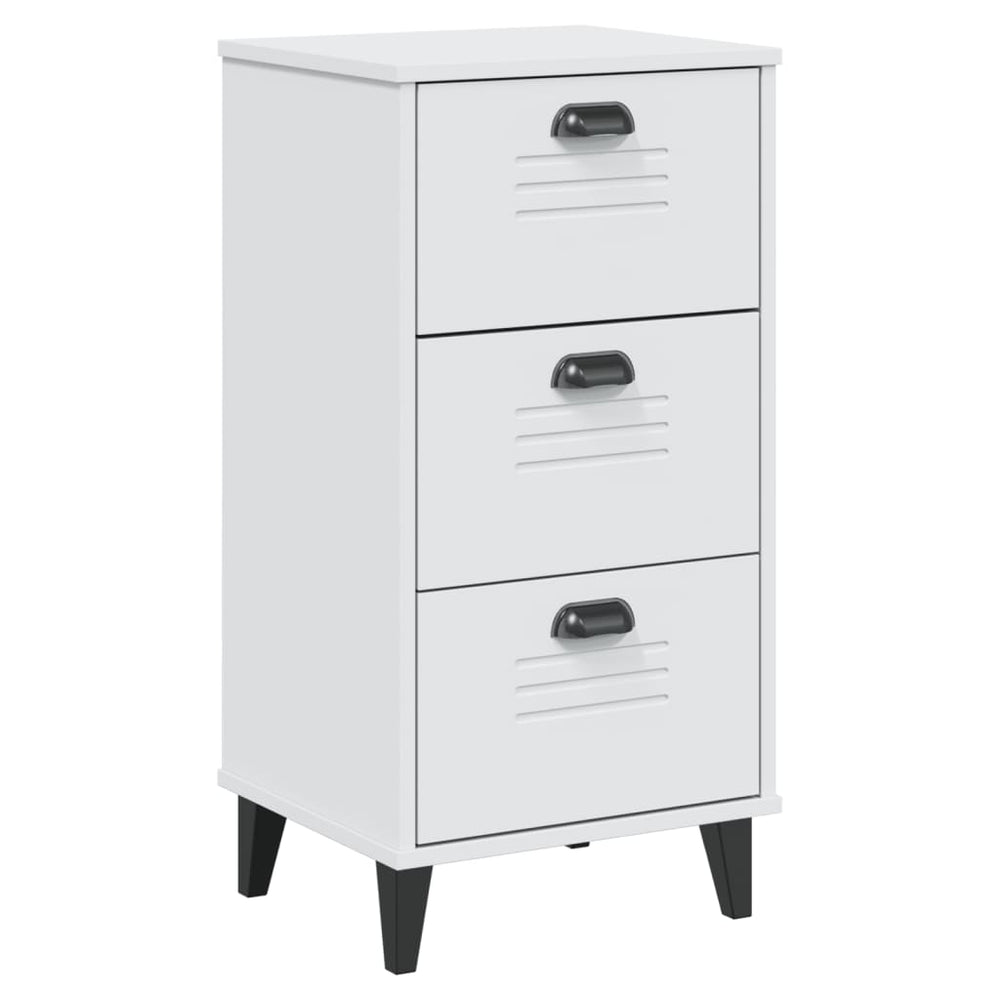 vidaXL VIKEN Nightstand White Engineered Wood