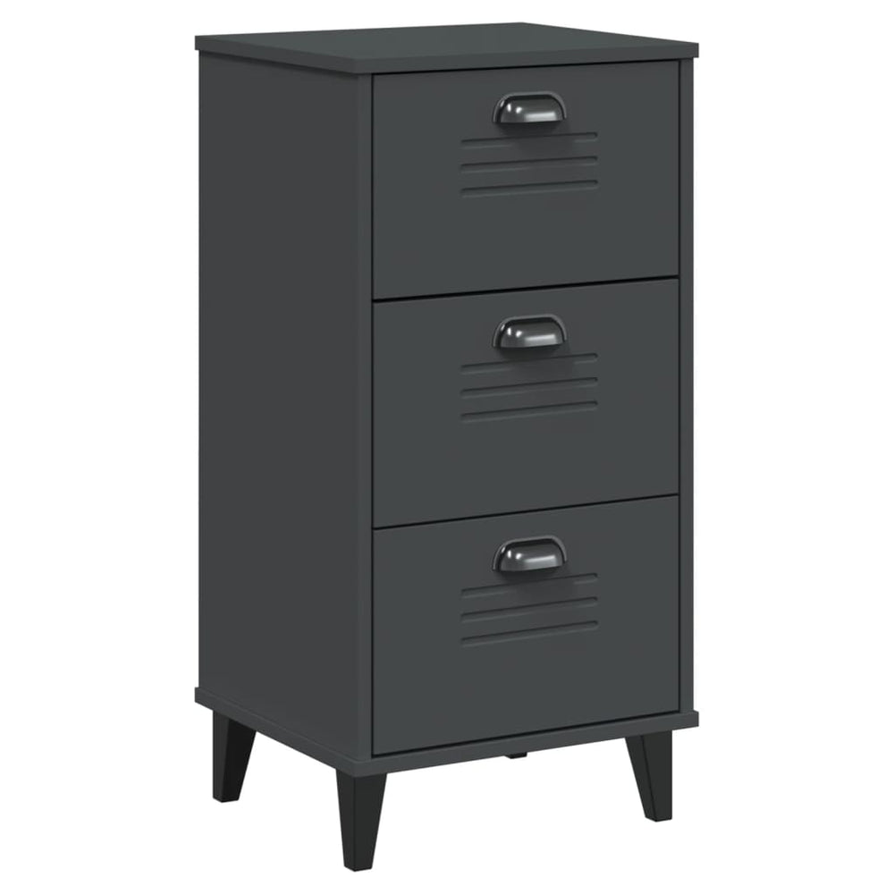 vidaXL VIKEN Bedside Table Anthracite Engineered Wood