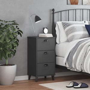 vidaXL Table de chevet VIKEN anthracite, aggloméré