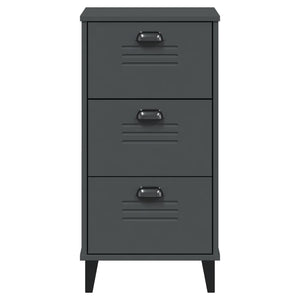 vidaXL Table de chevet VIKEN anthracite, aggloméré
